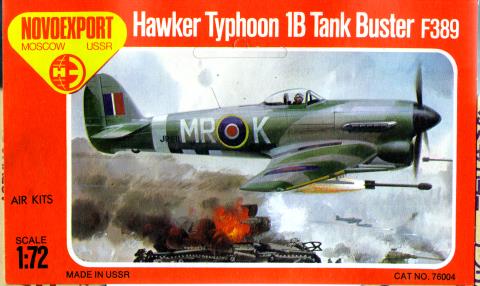 Лицевая часть лепестка Novoexport F389 Hawker Typhoon 1b Tank Buster, тестовый тираж